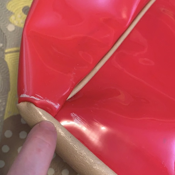 Large Anne Klein Patent Leather Red Bag - Picture 4 of 10